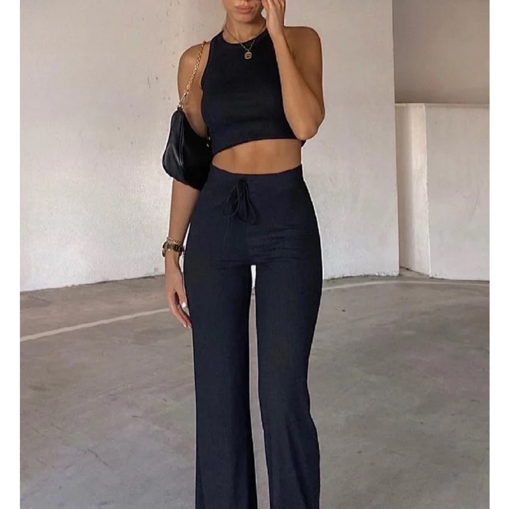 White Fox Adore You Ribbed Pants